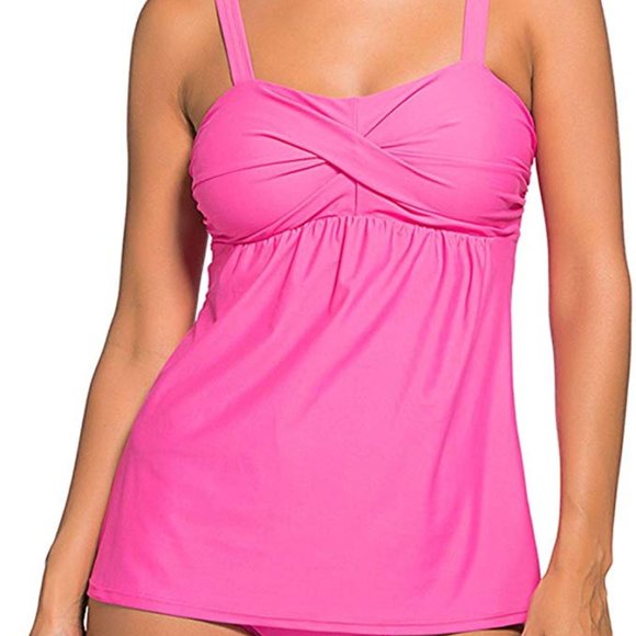 Women's 2pcs Swing Tankini Top Swimsuit Swimdress - Picture 5 of 7